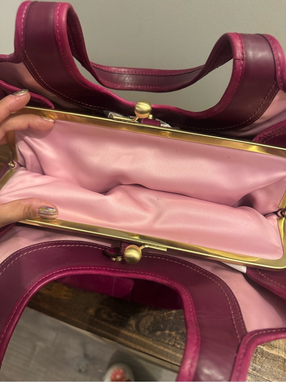 Coach magenta kisslock ergo Y2K - Picture 4 of 7